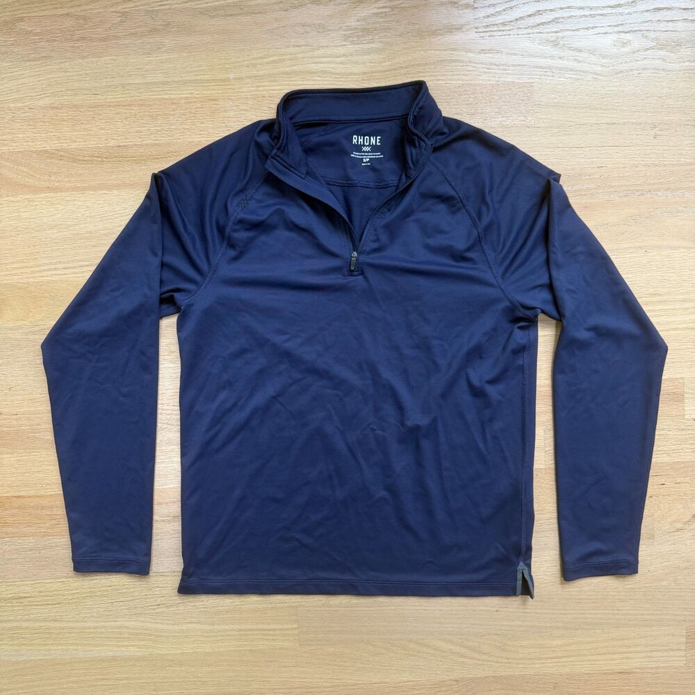 Rhone Navy Quarter Zip Pullover Mens S, Put Your Thoughts On Ice Golf Athlesiure